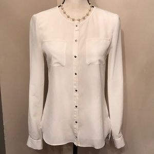 Tahari, Ivory blouse.